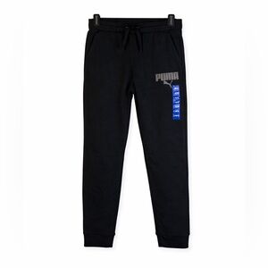 Puma Black Joggers with Logo Boys 14/16